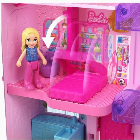 폴리포켓 - 바비 X 폴리포켓 드림하우스 돌하우스 인형의집 플레이세트 피규어 액세서리