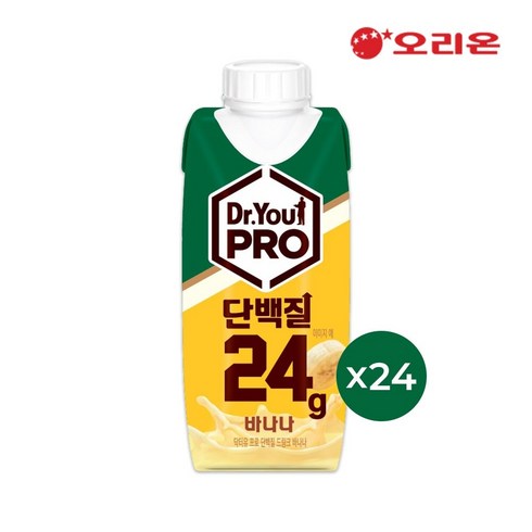 닥터유단백질드링크 - 오리온 닥터유 프로 드링크 단백질 바나나맛(250ml) x 24팩, 250ml, 24개