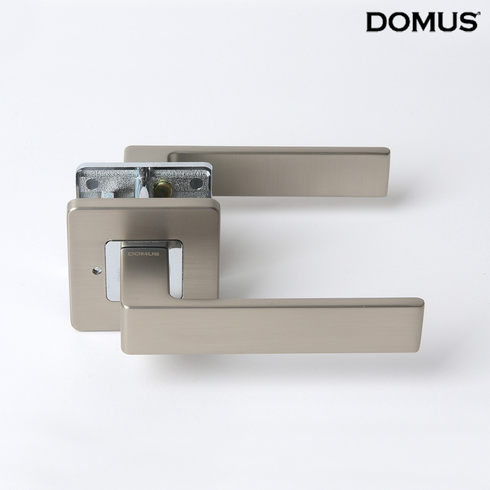 도무스욕실손잡이 - 도무스 방문손잡이 511 NI 니켈 그레이 사각 문고리, 1개