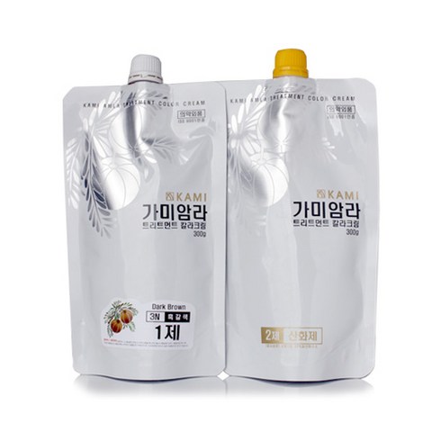 컬러크림 블랙 - 가미암라 트리트먼트 칼라 크림 300g, 1N 흑색, 1개