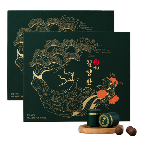 이림 침향환 침향 30% 고함량 선물 세트 쇼핑백 무료증정, 112.5g, 2개