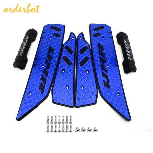 오더봇 UHR125 최신 발판 논슬립 미꾸럼 방지 고무 CNC 알루미늄 튜닝 디엔에이모터스, 블루, 1개