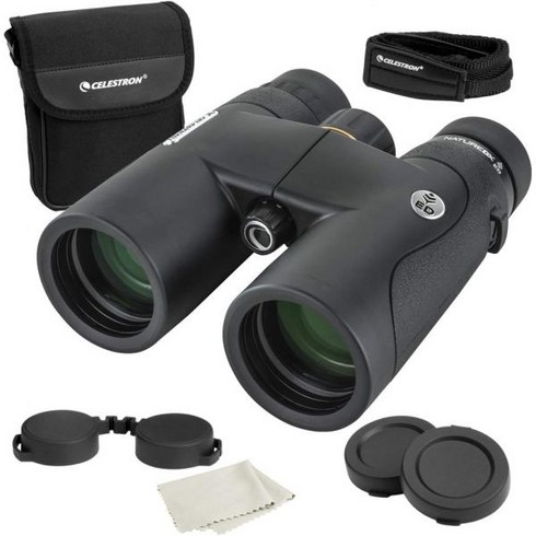 Celestron–Nature DX ED 10x42 프리미엄 쌍안경–초저분산 대물렌즈–야외 새 관찰 쌍안경–BaK 4 프리즘 완전 다중 코팅–고무 장갑–안개 방수 쌍안경, 10x42 Nature DX ED