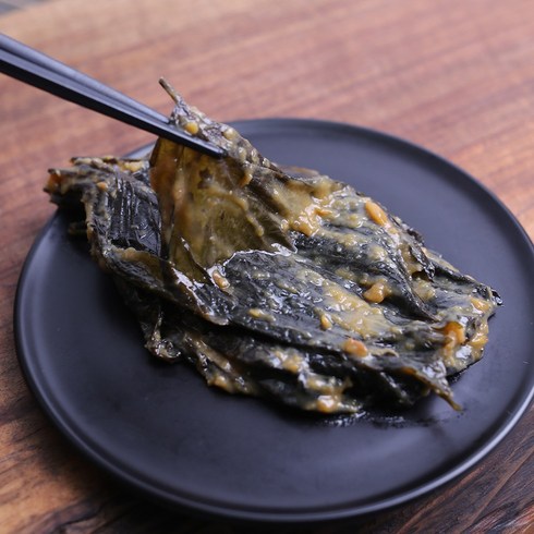 명태잡는날 - [명태잡는날] 된장깻잎무침 1kg 된장 깻잎 무침 반찬 대용량, 1개