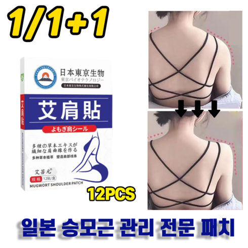 승모근패치 - [전문관리]1/1+1 승모 승모근 패치 셀룰라이트 감소 패치 12pcs, 2개, 12매입