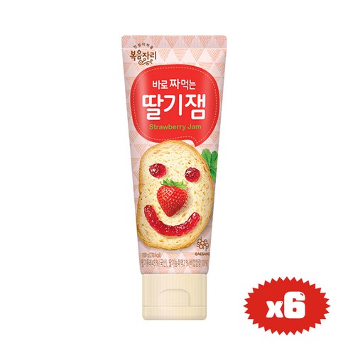 복음자리 바로 짜먹는 딸기잼, 100g, 6개