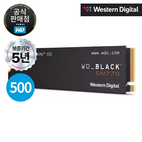 WD BLACK SN770 NVMe SSD, WDS500G3X0E, 500GB