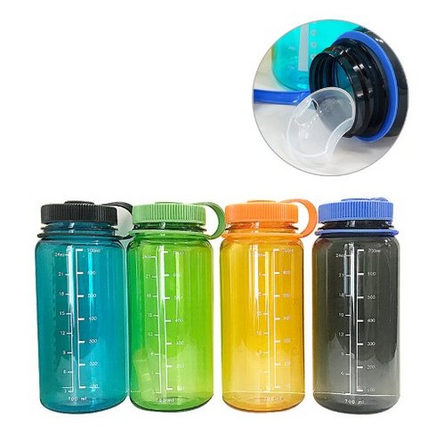 PC스포츠물병 700ml 휴대용 등산 헬스 자전거 물통 폴리카보네이트, 1개, 검정