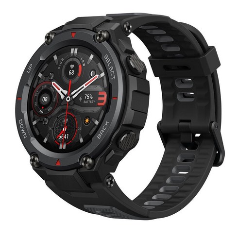 어메이즈핏 T-Rex Pro Smartwatch 18-Day Batt. w GPS SPO2+Heart Rate Sensor Black