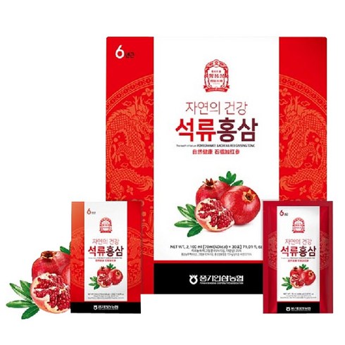 황풍정 자연의 건강 석류홍삼 70mlx30포 대만 황풍정위탁판매몰, 1개, 70ml