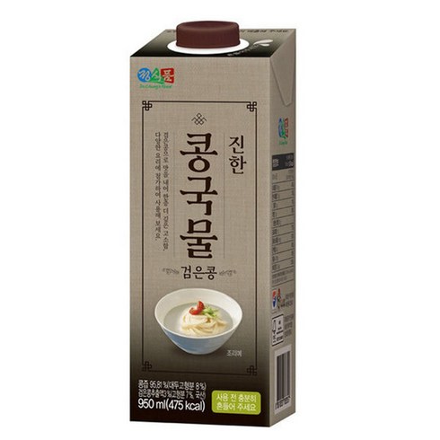 진한 콩국물 오리지널5팩야채육수2팩 - 정식품 진한 콩국물 검은콩, 950ml, 12개