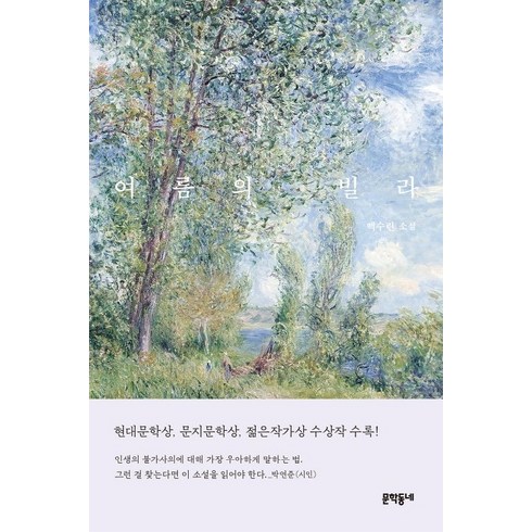 백수린 - 여름의 빌라:백수린 소설, 문학동네, 백수린