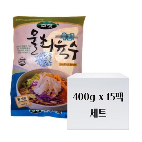 물회육수 - 초정식품 물회육수 400g 15팩 세트, 15개