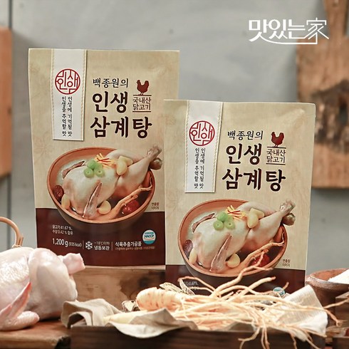 인생삼계탕  1200g x 8팩 - 백종원 인생삼계탕 / 1200g, 1.2kg, 1.2kg, 8개