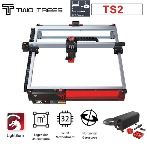 ts4 - 3D 프린터 Twotrees TS2 레이저 조각기 와이파이 오프라인 제어 공기 보조 시스템 화염 감지 CNC 제한 스위치 GRBL 라이트번 적합 80W, 2)Standard  EU