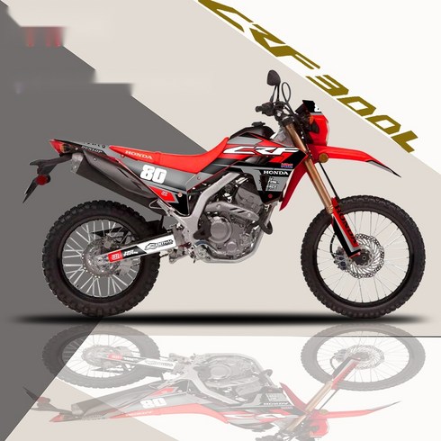 crf300l - 혼다 CRF300L 튜닝 호환 드레스업 풀데칼 스티커 필름, E, 1개