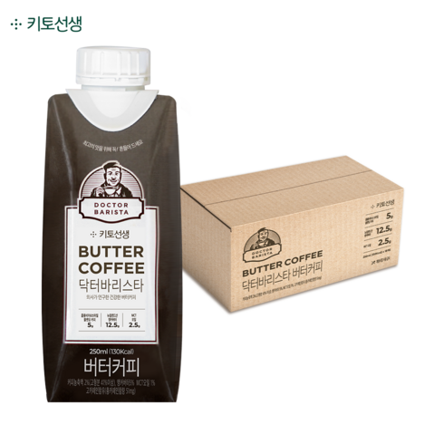 키토선생 닥터바리스타 방탄커피 버터커피, 250ml, 18개