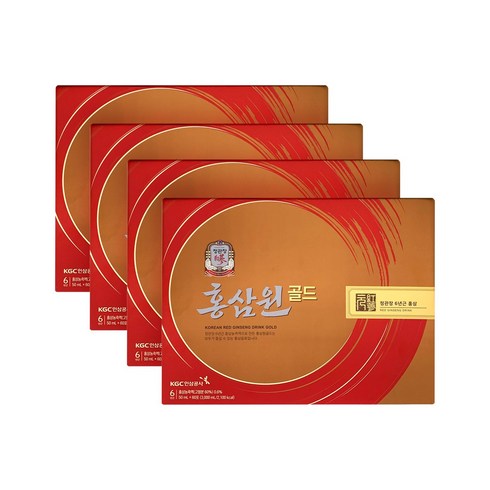 2023년 가성비 최고 홍삼원 선물세트 - 정관장 홍삼원 골드 50ml x 60포 4set (쇼핑백포함), 1박스, 12000ml