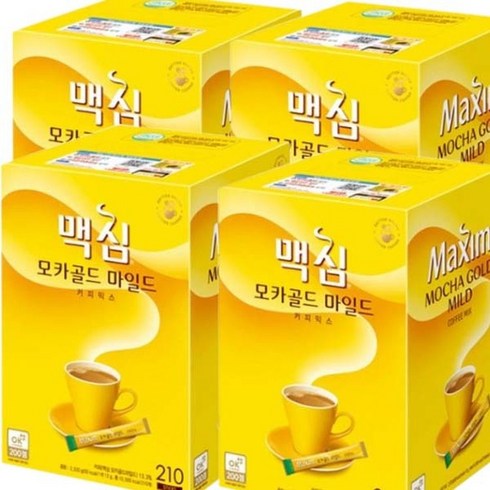 맥심커피믹스 - [맥심] 모카골드 마일드 210T x4개입 총840T, 4개, 210개입, 12g