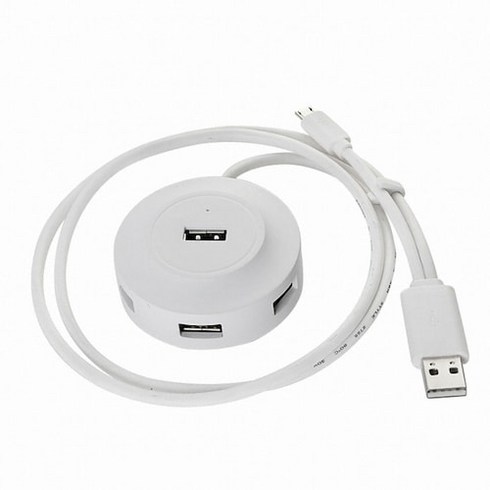 넥스트 USB2.0 4포트 & OTG 허브 Micro 5pin NEXT-UH104G, 화이트