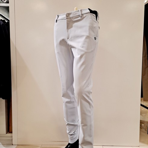 [파사디] 남성 봄 가을 옆선 배색 (오비 와끼) 스판 바지 핏이 예쁜 기능성 골프 바지입니다. 라이트그레이 Q22FSL401MGR