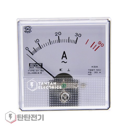 SY-80 AC 직결 측정 암페어 메타 전류계 Ampere Meter A메타 삼영전기, 5A, 1개