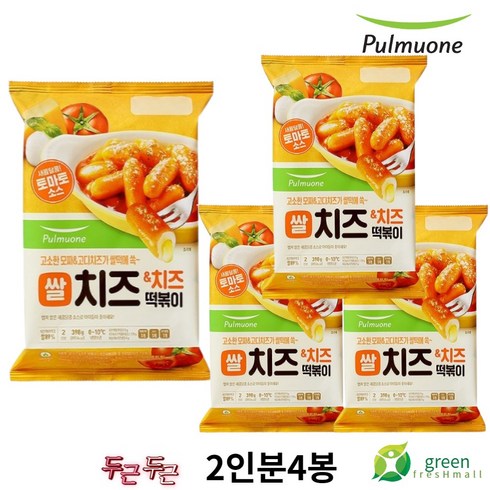 풀무원 쌀치즈앤치즈 떡볶이 (2인분) (398g), 398g, 4개