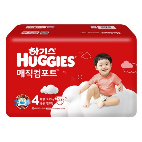하기스 매직컴포트 밴드형 기저귀 4단계 밴드 대형 공용 104매