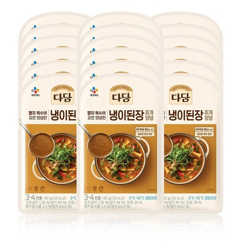 올따옴 CJ 다담 냉이된장찌개양념 140g 18개
