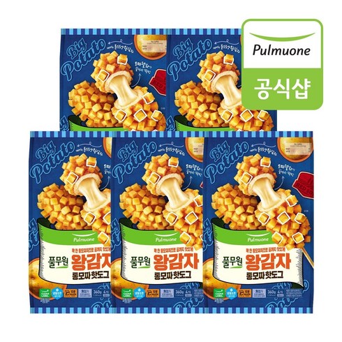 [풀무원] 왕감자모짜렐라핫도그 20개 (4입X5봉), 360g, 5개