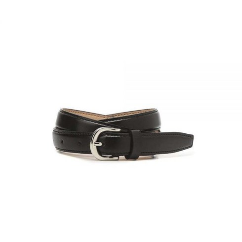 던스트벨트 - 던스트 D-BUCKLE SLIM LEATHER BELT BLACK_UDBE4F201BK-229759