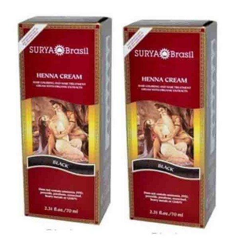 Surya 수르야 브라질 헤나 크림 블랙 70ml X 2팩, 2개, 단품