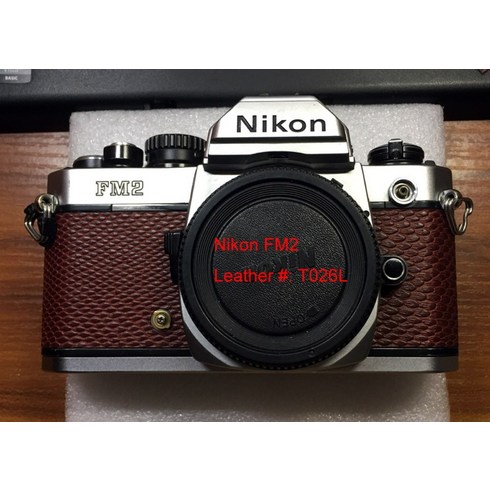 니콘 Nikon FM2 맞춤 제작 접착식 고정밀 커팅 가죽 스킨, 진짜 가죽, 1개