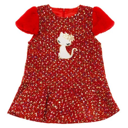 2023년 가성비 최고 프랜치캣 - 프렌치캣 [프렌치캣]레드멀티 팝 원피스 Q26DKO140R1