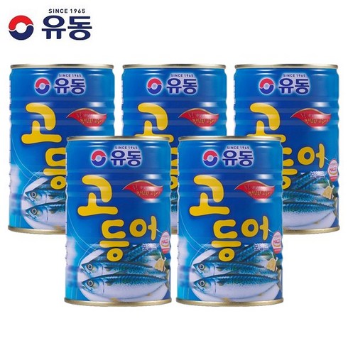 [유동] 고등어 통조림 400g, 5개