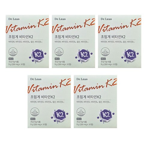 닥터린 초임계 비타민K2 12개월분 - 닥터린 초임계 비타민 K2 메나퀴논 MK-7 D3 뼈건강 영양제, 5개