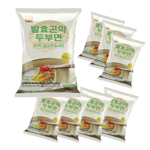 콩단백면 - [밀면같은 식감의 냄새없고 고소한 저칼로리 저탄수화물] 발효곤약 두부면 8/16/24개입, 8개, 200g