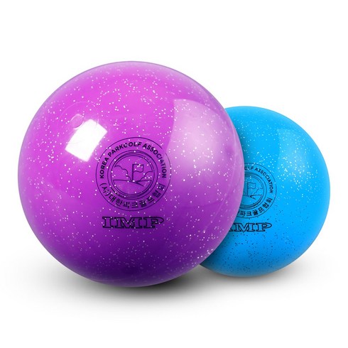 1+1 IMP 국산 4피스(4겹) 고탄성 파크골프공, 보라+하늘