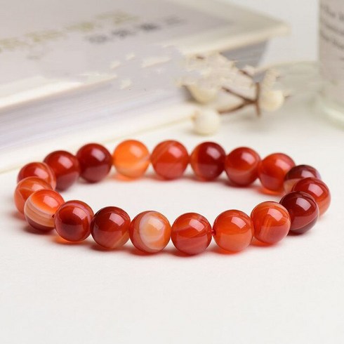 행운팔찌 소원팔찌 건강팔찌 자연 Carnelian 8 mm 동그란 동글이 스트레치 문자열 팔찌 치유 비즈 X 진짜 크리스탈 amp 스톤 파워