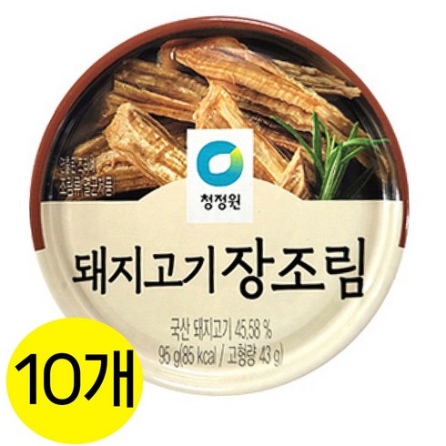 대상 청정원 돼지고기 장조림, 95g, 10개