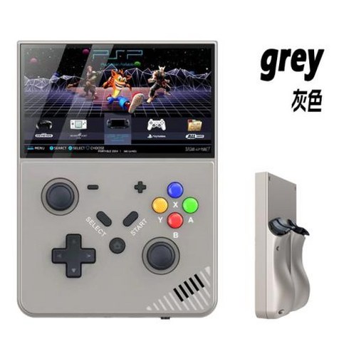 psp - R43PRO 휴대용 레트로 게임 43 인치 스크린 오리지널 3D 조이스틱 PSP PS1 25 시뮬레이터 지원, 2) grey