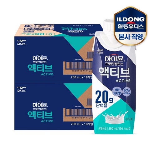 하이뮨프로틴밸런스액티브 - 하이뮨 프로틴 밸런스 액티브 밀크, 250ml, 36개