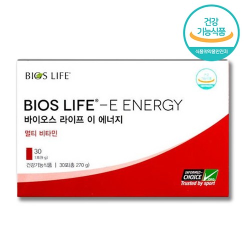 바이오스라이프 이 에너지 멀티 비타민 9g x 30포 2박스, 30개