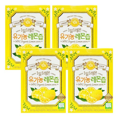 도투락 NFC착즙 마이톡톡 레몬즙 총6박스 90포 - 1일1레몬 리얼착즙 레몬즙 20g x 14포 x 4박스 (총 56포), 280g, 4개