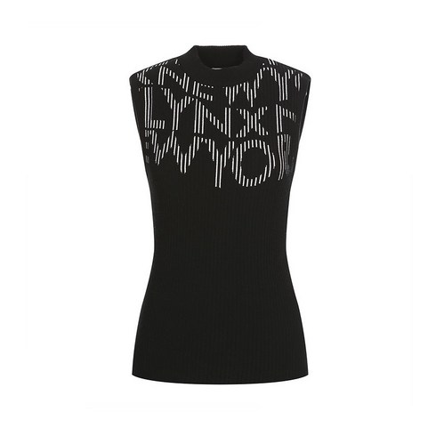 2023년 가성비 최고 링스 여성골프웨어 - 링스 골프 가을 여성 골지 변형 로고 쟈카드 베스트, 블랙, 1개