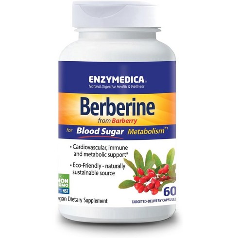 2023년 가성비 최고 엔자이메디카베르베린 - 엔자이메디카 베르베린 Berberine 1000mg 60 베지캡슐 발베리 추출물 비건, 60개