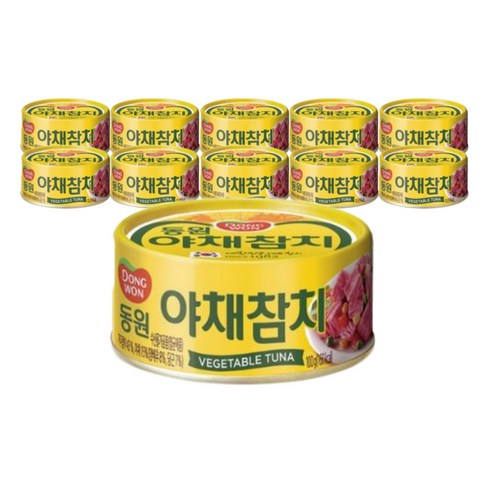 동원 야채참치 통조림, 100g, 10개