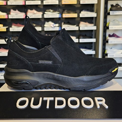 2023년 가성비 최고 고워크 슬립온 - 스케쳐스 고워크 아치핏 아웃도어 남성 슬립온 워킹화 아치무너짐방지 충격흡수 오래신어도편한신발 방한화 미끄럼방지 #블랙