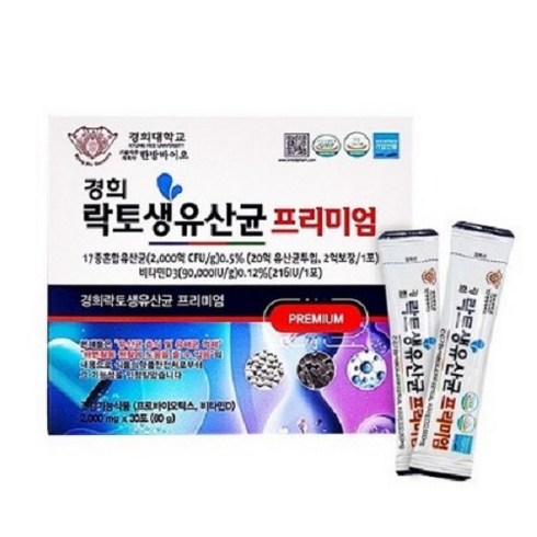 경희 락토생유산균 프리미엄 17종 혼합유산균, 60g, 3개