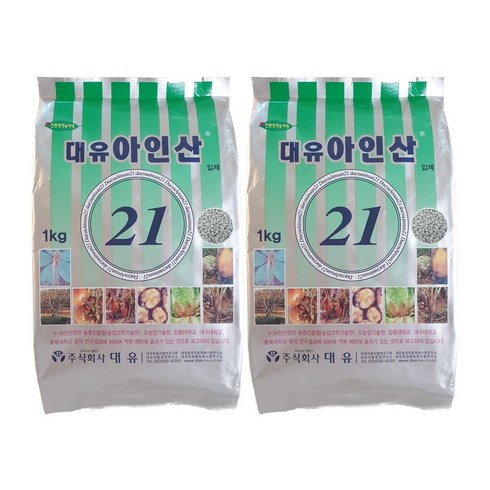 대유 아인산 입제 1KG 2개 + em팩 아인산염 인산 비료 감자 참깨 노균병 약 고추 역병 오이 호박 사과 밑거름 추비, 1KG 입제 2개 + em아이스팩